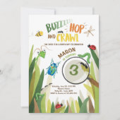 Bug Birthday Invitation Insect Bugs Boy bugging Einladung (Vorderseite)