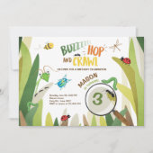 Bug Birthday Invitation Insect Bugs Boy bugging Einladung (Vorderseite)
