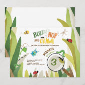 Bug Birthday Invitation Insect Bugs Boy bugging Einladung (Vorne/Hinten)