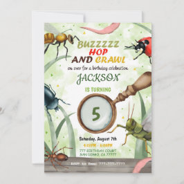 Bug Birthday Kinder Einladung