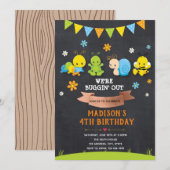 Bug Birthday Party Einladung (Vorne/Hinten)