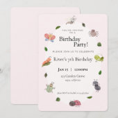 Bug Birthday Party Einladung (Vorne/Hinten)