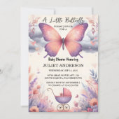 Bug Boho Soft Gllow Live Butterfly Baby Showroom Einladung (Vorderseite)