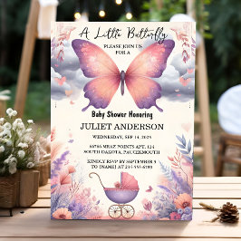 Bug Boho Soft Gllow Live Butterfly Baby Showroom Einladung