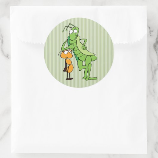 Bug Buddies Runder Aufkleber (Tasche)