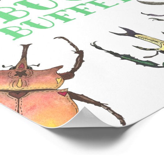Bug Buffet Party Food Table Plakat (Ecke)