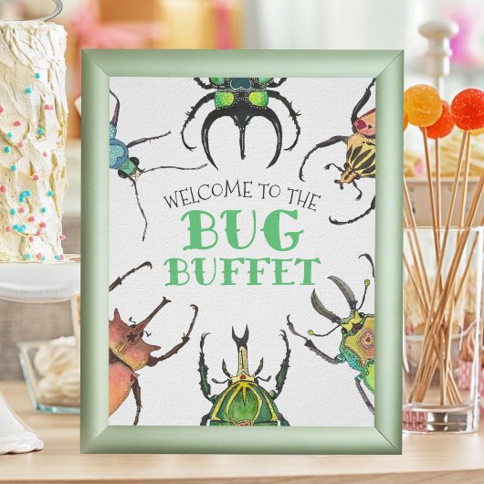 Bug Buffet Party Food Table Plakat