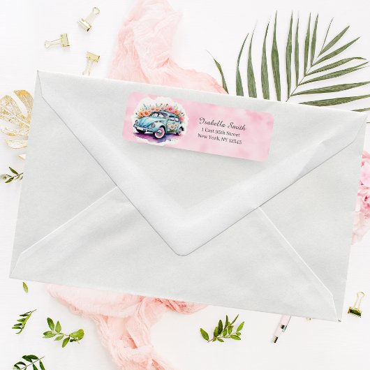 Bug Car von Groovy 60 mit Daisies Rücksendeadresse