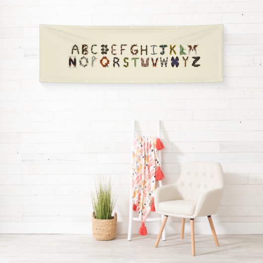 Bug Decor Insect oder Bug Alphabet Educational Banner (Insitu)