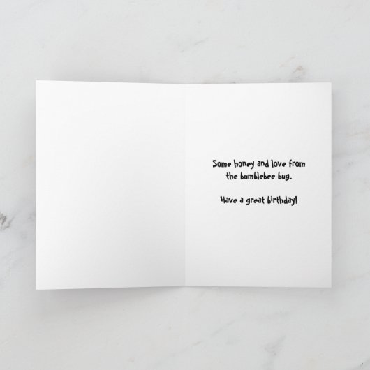 Bug der Hummel-Liebe Karte (Innenseite)