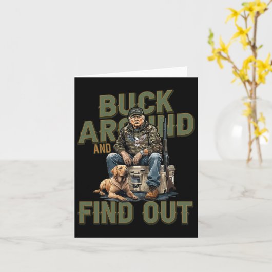 Bug dich um und finde heraus, wie Trump Camouflage Karte (Gelbe Blume)