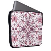 Bug, dunkle Magenta und rosa auf weiß Laptopschutzhülle (Vorne Rechts)