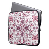 Bug, dunkle Magenta und rosa auf weiß Laptopschutzhülle (Vorderseite Links)