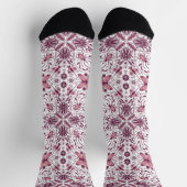 Bug, dunkle Magenta und rosa auf weiß Socken (Oben)