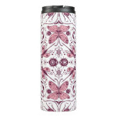 Bug, dunkle Magenta und rosa auf weiß Thermosbecher (Rückseite)