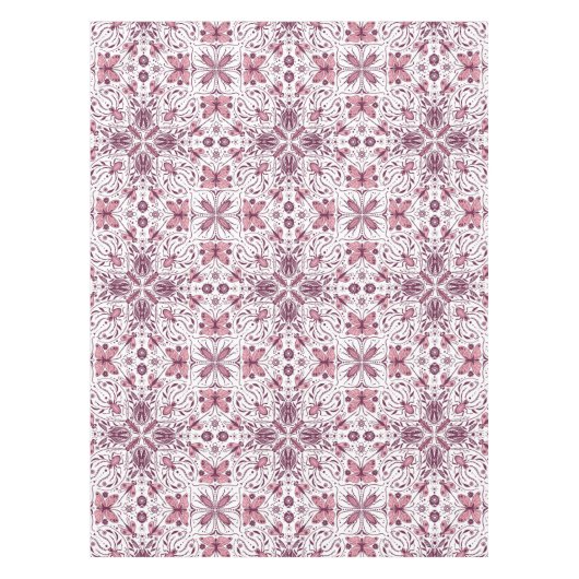 Bug, dunkle Magenta und rosa auf weiß Tischdecke (Vorderseite)