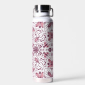Bug, dunkle Magenta und rosa auf weiß Trinkflasche (Rückseite)