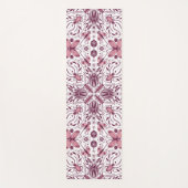Bug, dunkle Magenta und rosa auf weiß Yogamatte (Vorderseite)