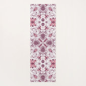 Bug, dunkle Magenta und rosa auf weiß Yogamatte (Rückseite)