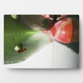 Bug eines roten und grünen Frachtschiffs | Long Be Fotoplatte (Vorderseite)