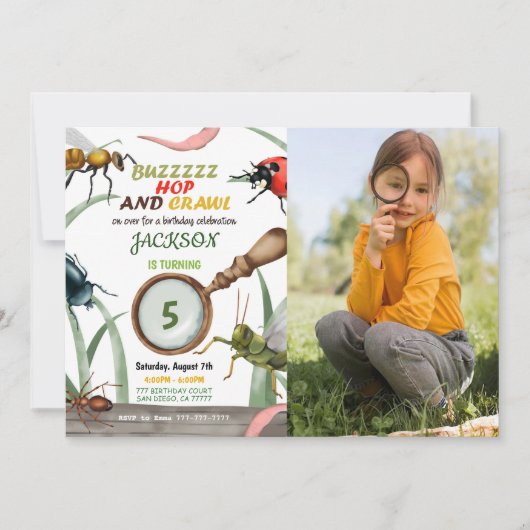 Bug Foto Einladung (Vorderseite)