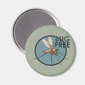 Bug free - Standard, 2¼ Zoll runder Magnet (Vorderseite/Rückseite)
