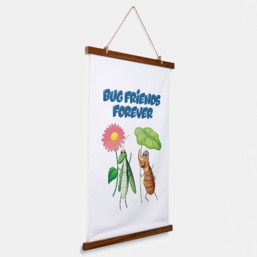 Bug Friends Forever Wandteppich Mit Holzrahmen (Gewinkelt)