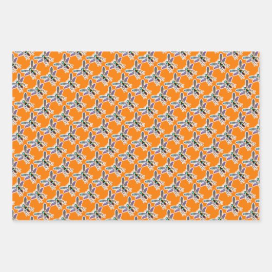 Bug Friends Wrapping Paper Flat Sheet Set 3 Geschenkpapier Set (Vorderseite 2)