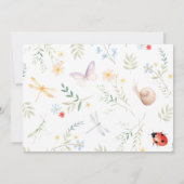 Bug Girl Birthday Foto Einladung Insekt Party (Rückseite)