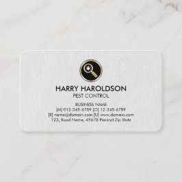 Bug Glass Icon Premium Pest Kontrolle Business Car Visitenkarte