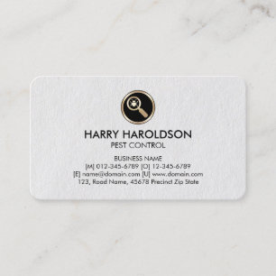 Bug Glass Icon Premium Pest Kontrolle Business Car Visitenkarte