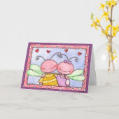 Bug - Grußkarte Karte (Gelbe Blume)