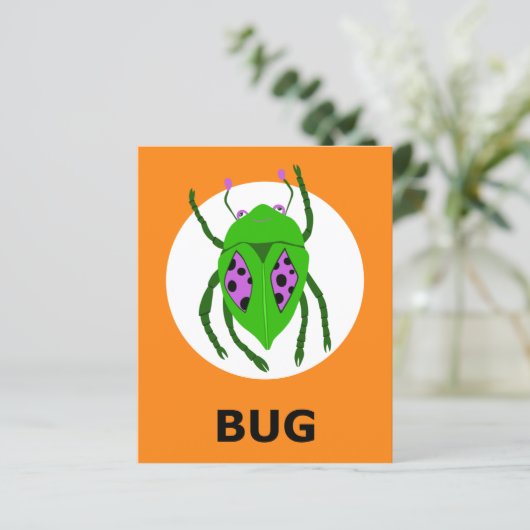 BUG Halloween Flashcard (Stehend Vorderseite)