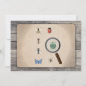 Bug Hunt Birthday Invasion Garten Einladung (Rückseite)