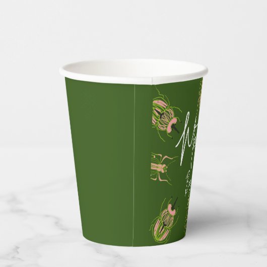 Bug Hunt Insect Birthday Hand Drawn Party Pappbecher (Rechts)