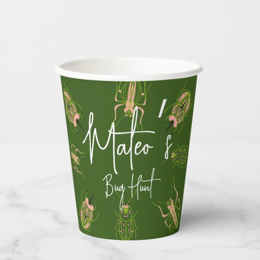 Bug Hunt Insect Birthday Hand Drawn Party Pappbecher (Vorderseite)