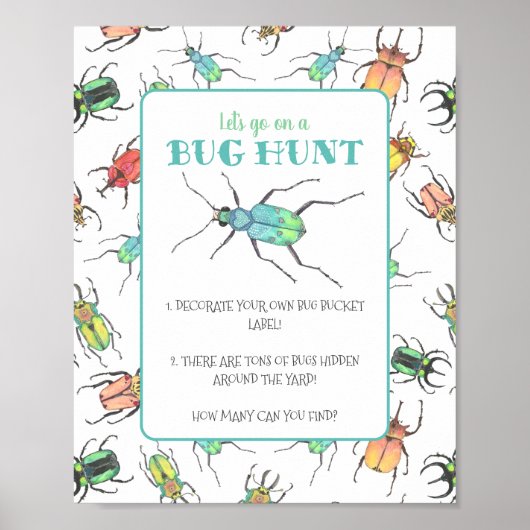 Bug Hunt Party Activity Framework Poster (Vorne)
