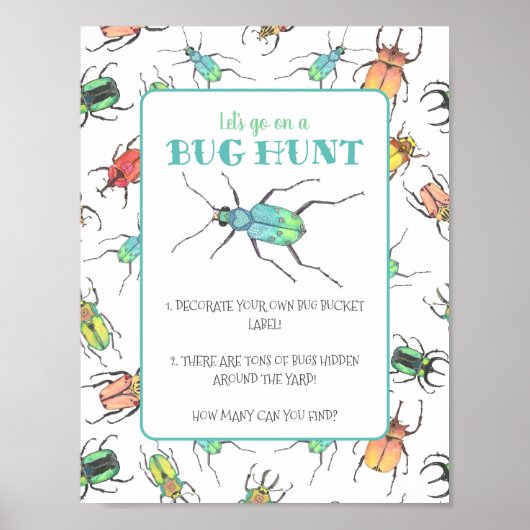 Bug Hunt Party Activity Framework Poster (Vorne)