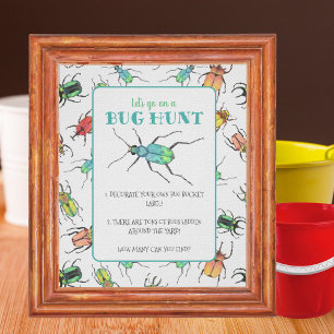 Bug Hunt Party Activity Framework Poster