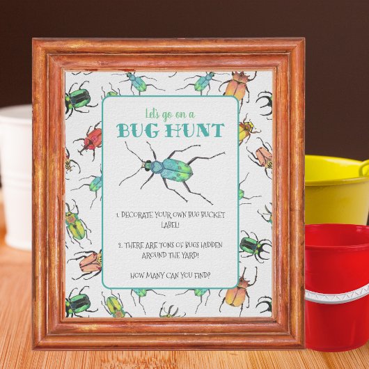 Bug Hunt Party Activity Framework Poster