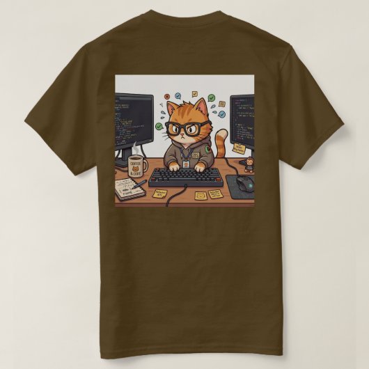 Bug Hunter Cat Tee (Design Rückseite)