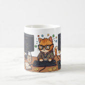Bug Hunter Katze Programmierer Tasse (Mittel)
