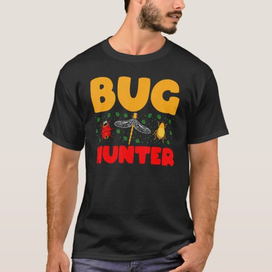 Bug Hunter Ladybugs Dragonfly Bee Bug Beetle Wasch T-Shirt (Vorderseite)