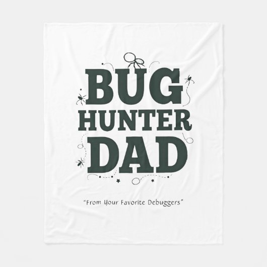 Bug Hunter Vater Blanket - Bester Vater je Fleecedecke (Vorderseite)