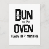 Bug in Oven Ready 7 Monate Schwangerschaft Ankündi Postkarte (Vorderseite)