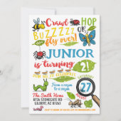 Bug Insect Einladung zum Geburtstag (Vorderseite)