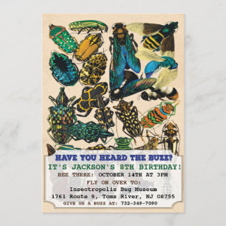 Bug Insect Einladung zum Geburtstag
