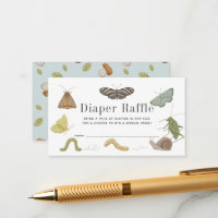 Bug Insekten Baby Shower Diaper Raffle Ticket
