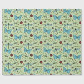 Bug Insekten der niedlichen grünen Liebe für Bug L Geschenkpapier (Flach)