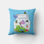 Bug Jar mit Insekten Bugs Butterfly Dragonfly Bien Kissen (Rückseite)